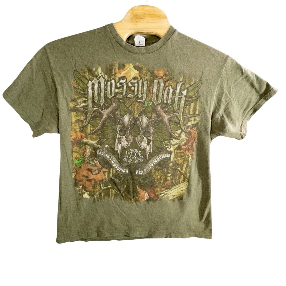 Mossy Oak Graphic Print Camouflage Hunting T-Shirt Mens XL Outdoors Fishing‎